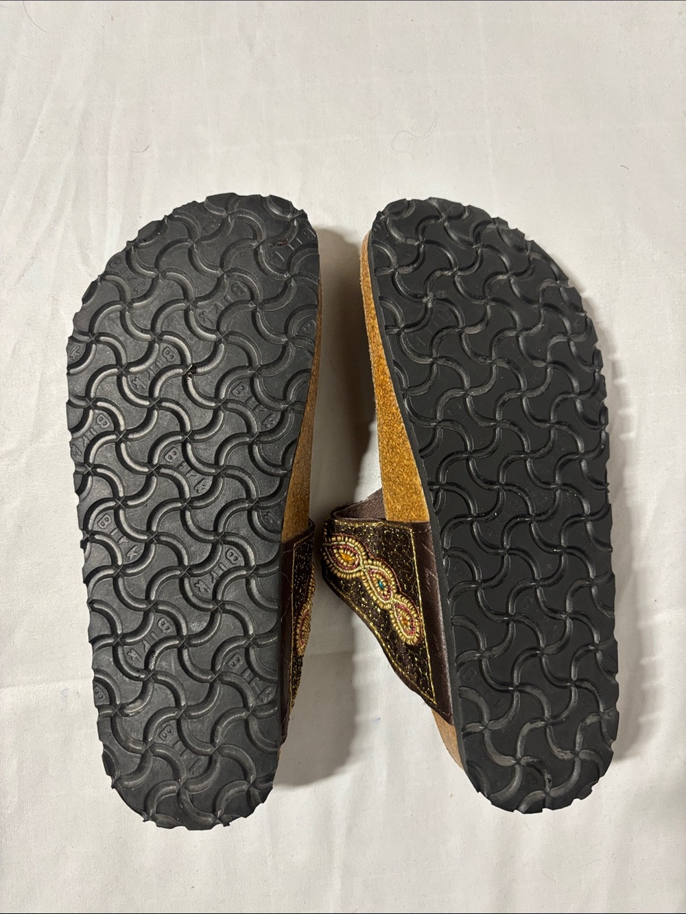 Birkenstock Papillio Suede Sandals Beaded Size 35 Ladies 4 - Picture 5 of 6